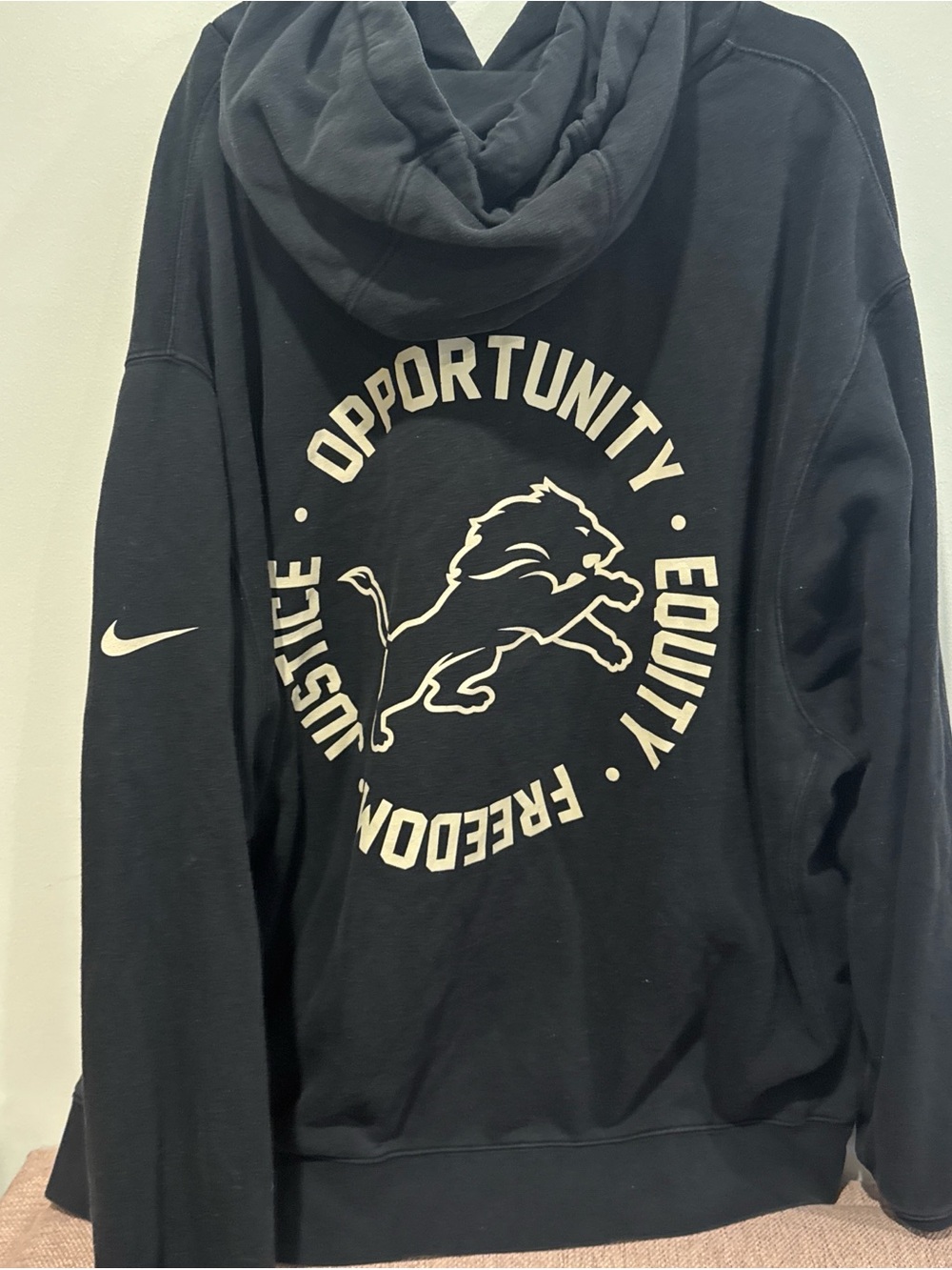 Nike Black inspire change Detroit Lions hoodie